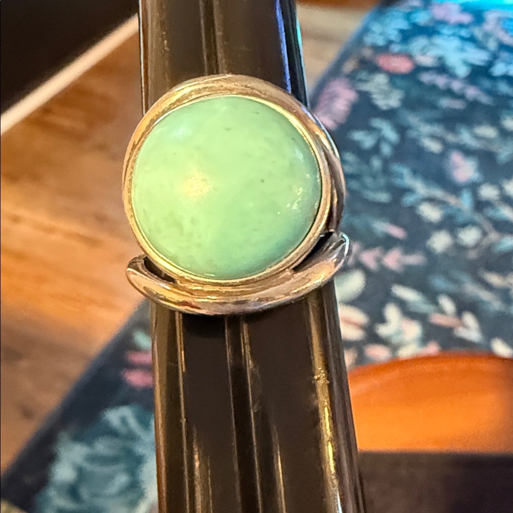 Sterling Silver Amazonite Statement Ring Large Do… - image 6